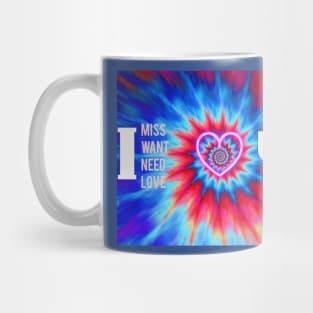 tie dyeing Love Mug